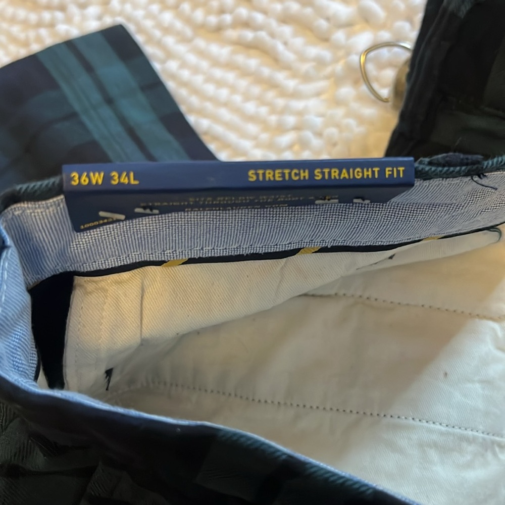 Polo by Ralph Lauren Men's Tartan Chinos - Black and Green - Picture 9 of 12